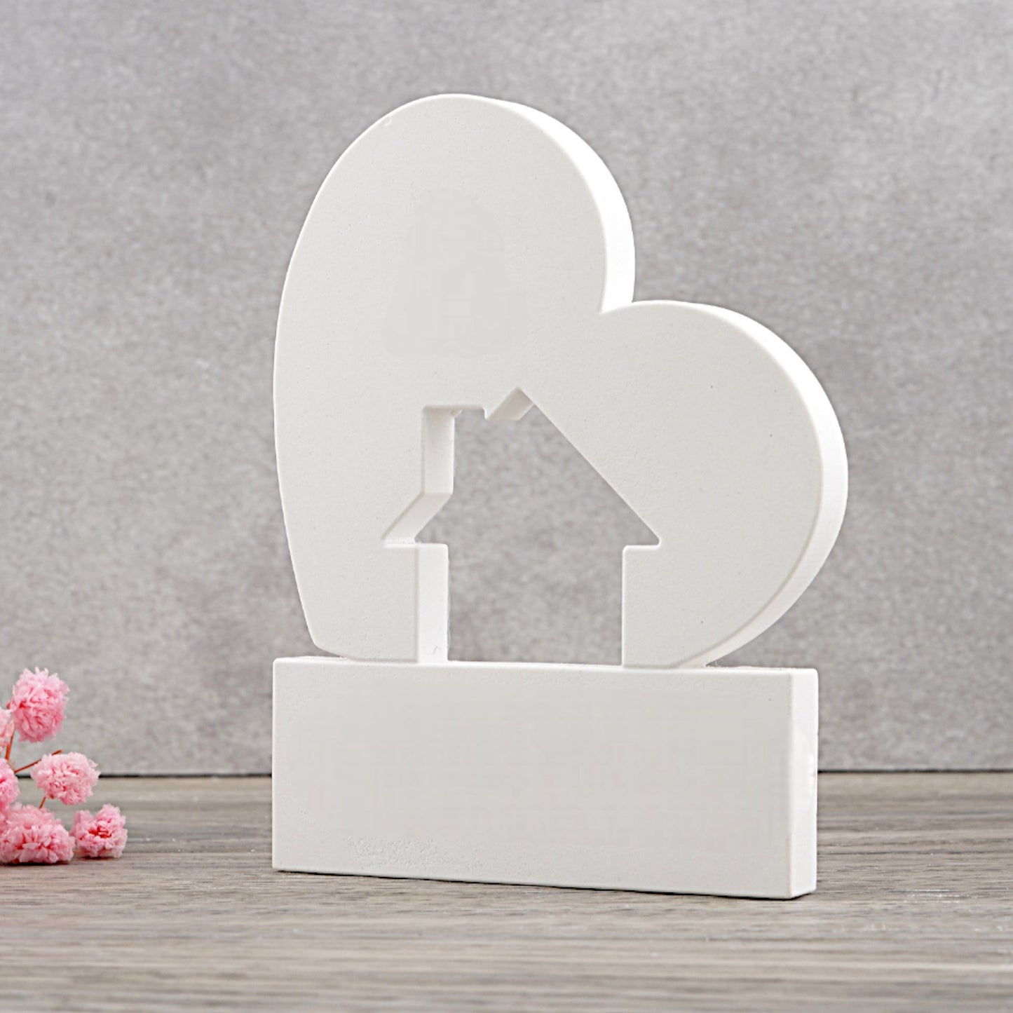 Silikon Gießform Einschieber Herz/Haus