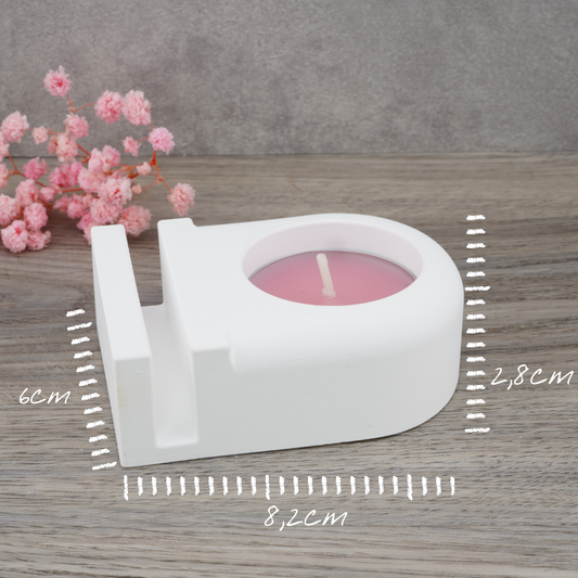 Teelichthalter mit Einschiebeöffnung klein Silikon Gießform