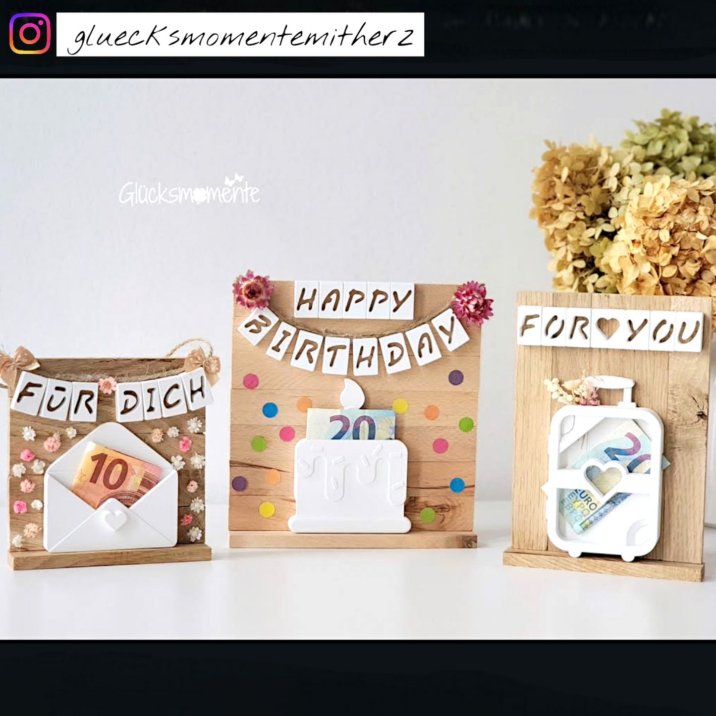 Silikon-Gießform Gutschein/Geldgeschenk/Koffer