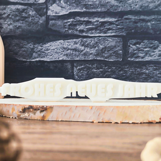 Silikon Gießform Klötzchen "Frohes neues Jahr"