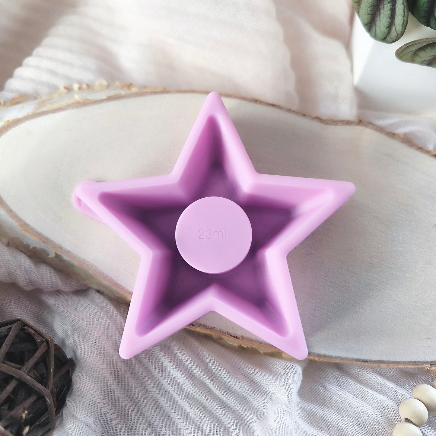 Silikon Gießform Kerzenständer Stern