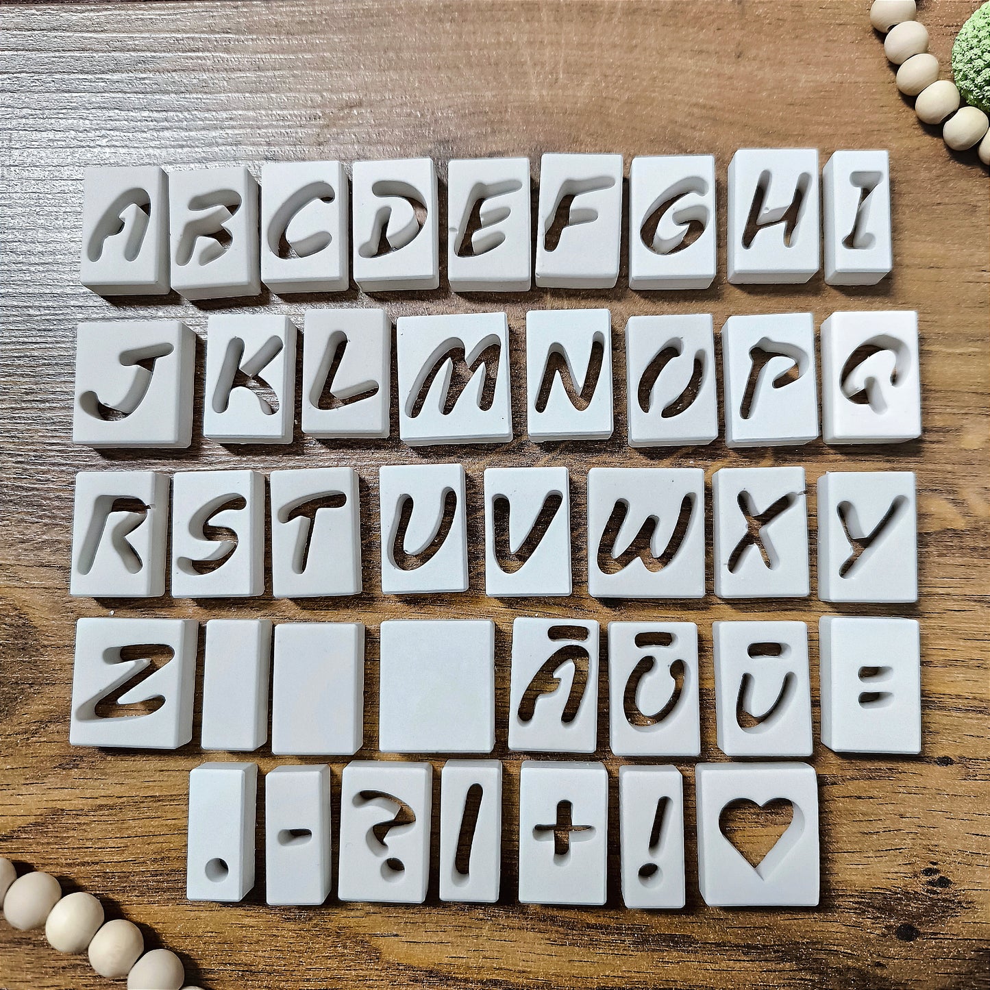 Silikon-Gießform "Buchstaben Board"