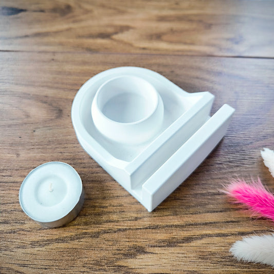 Silikon Gießform Teelichthalter mit Einschiebeöffnung/ Individuelle Gestaltung/ Einschieber