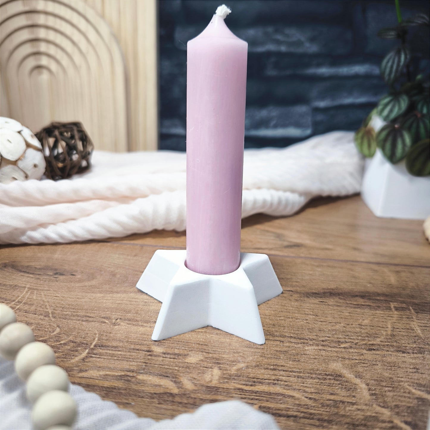 Silikon Gießform Kerzenständer Stern