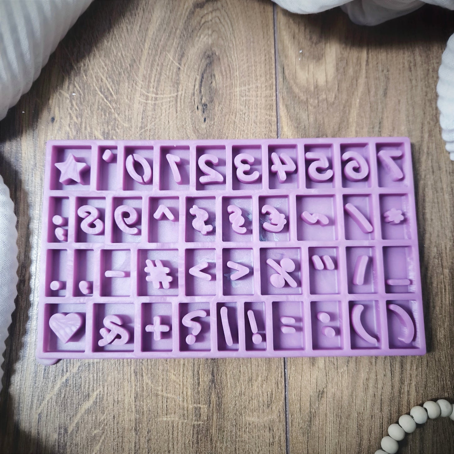 Silikon-Gießform "Zahlen/Sonderzeichen Board"