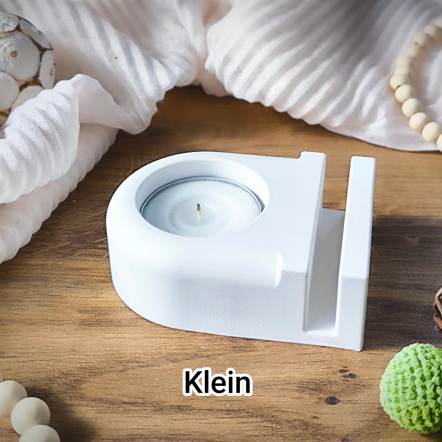 Silikon Gießform Teelichthalter mit Einschiebeöffnung/ Individuelle Gestaltung/ Einschieber klein