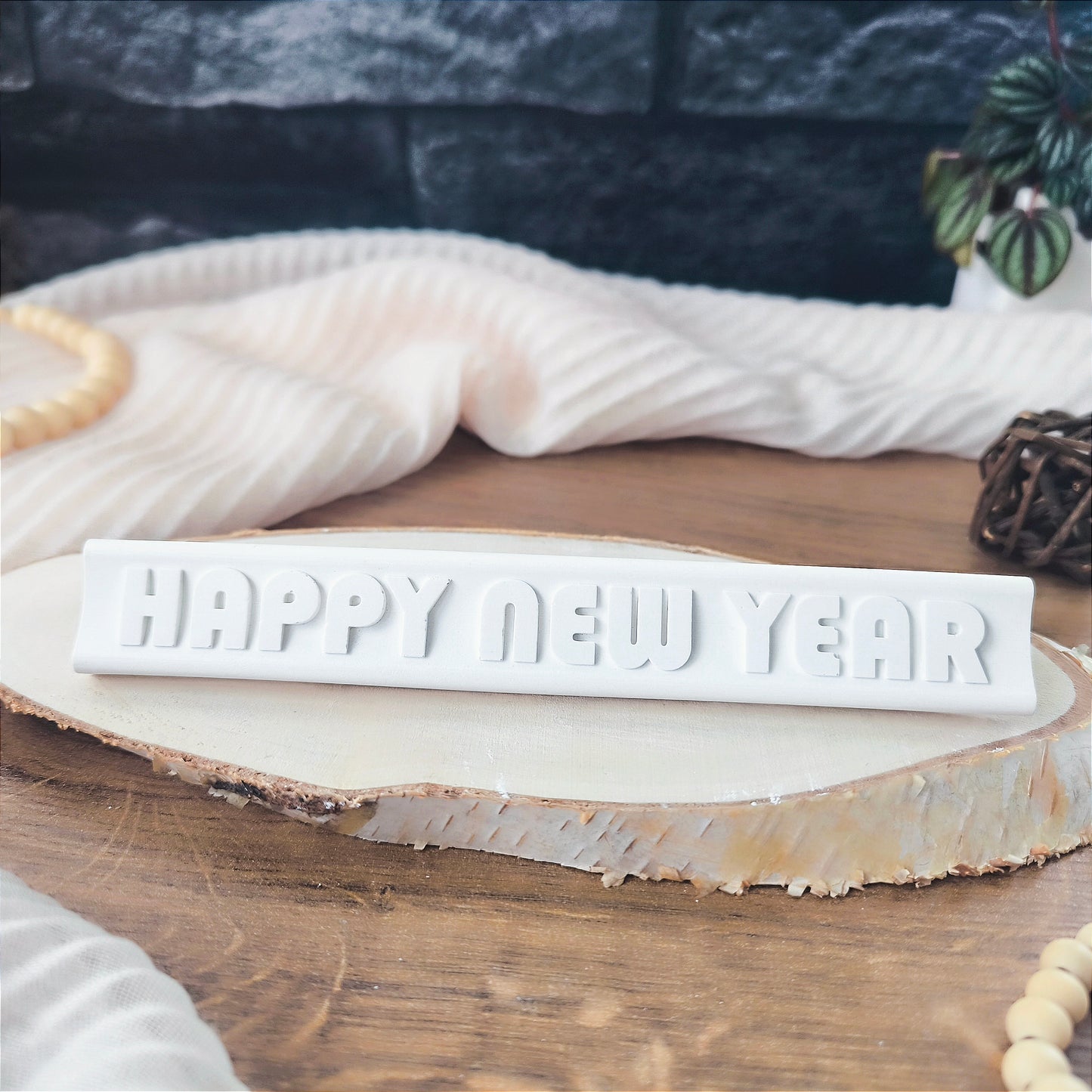 Silikon Gießform Klötzchen Happy New Year