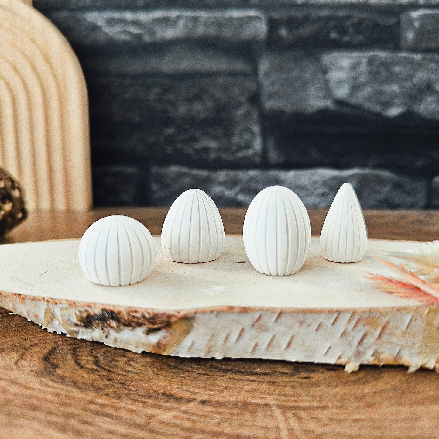 Silikon Gießform Mini Eier geriffelt | hbnwll