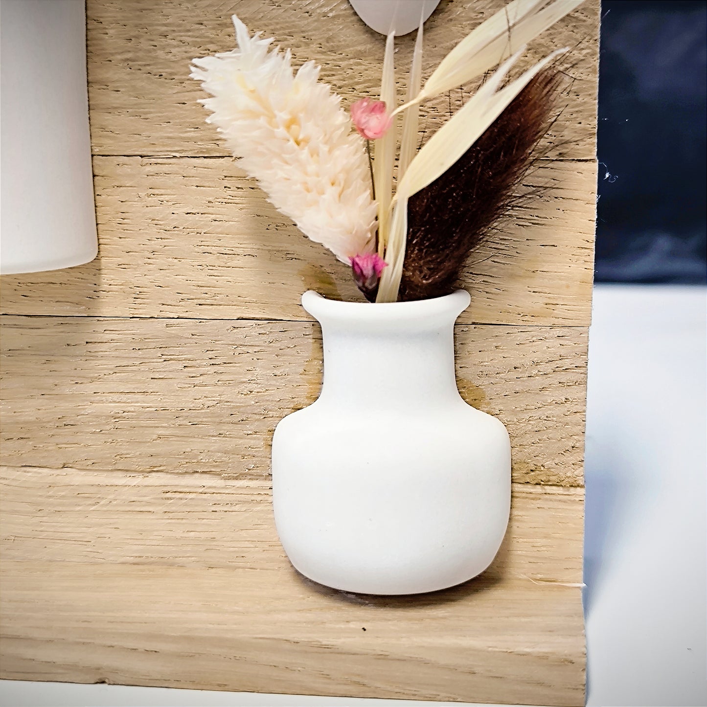 Silikon-Gießform halbe Vase "klein" mit Öffnung für Trockenblumen