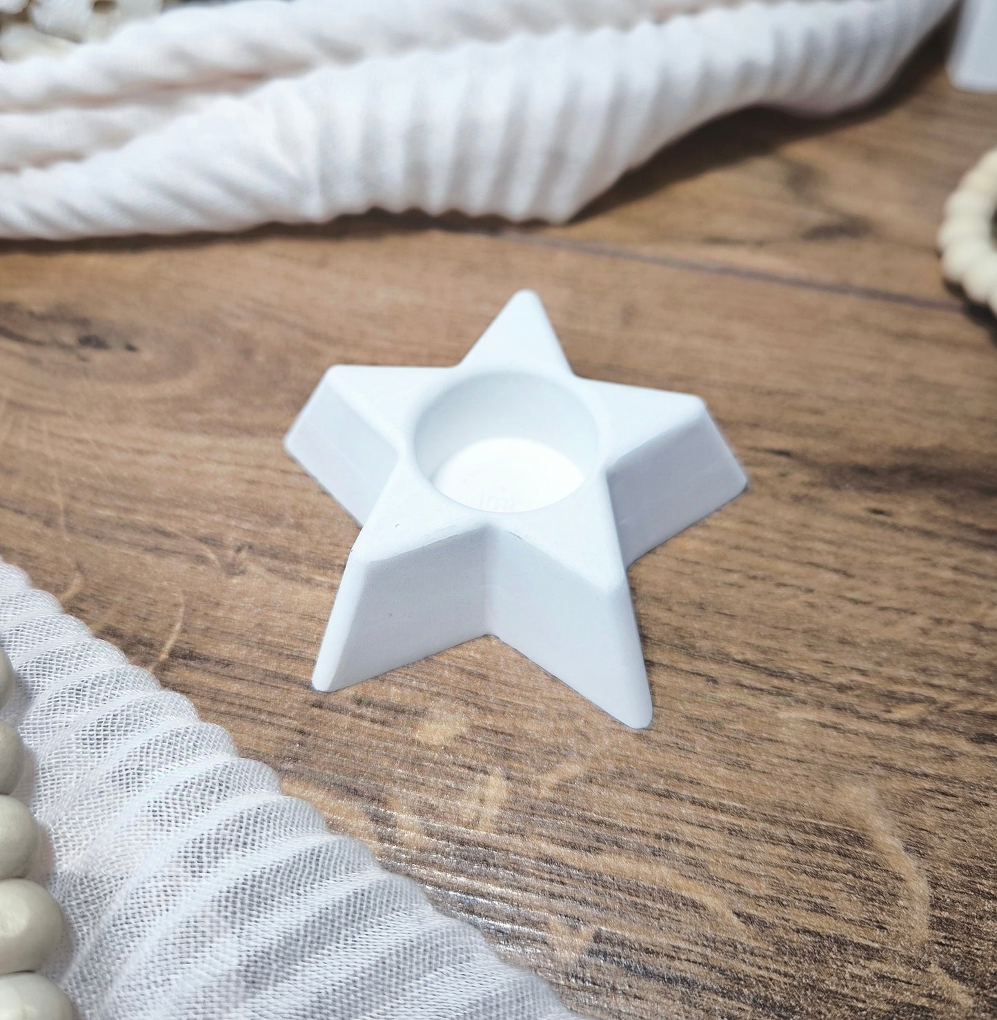 Silikon Gießform Kerzenständer Stern