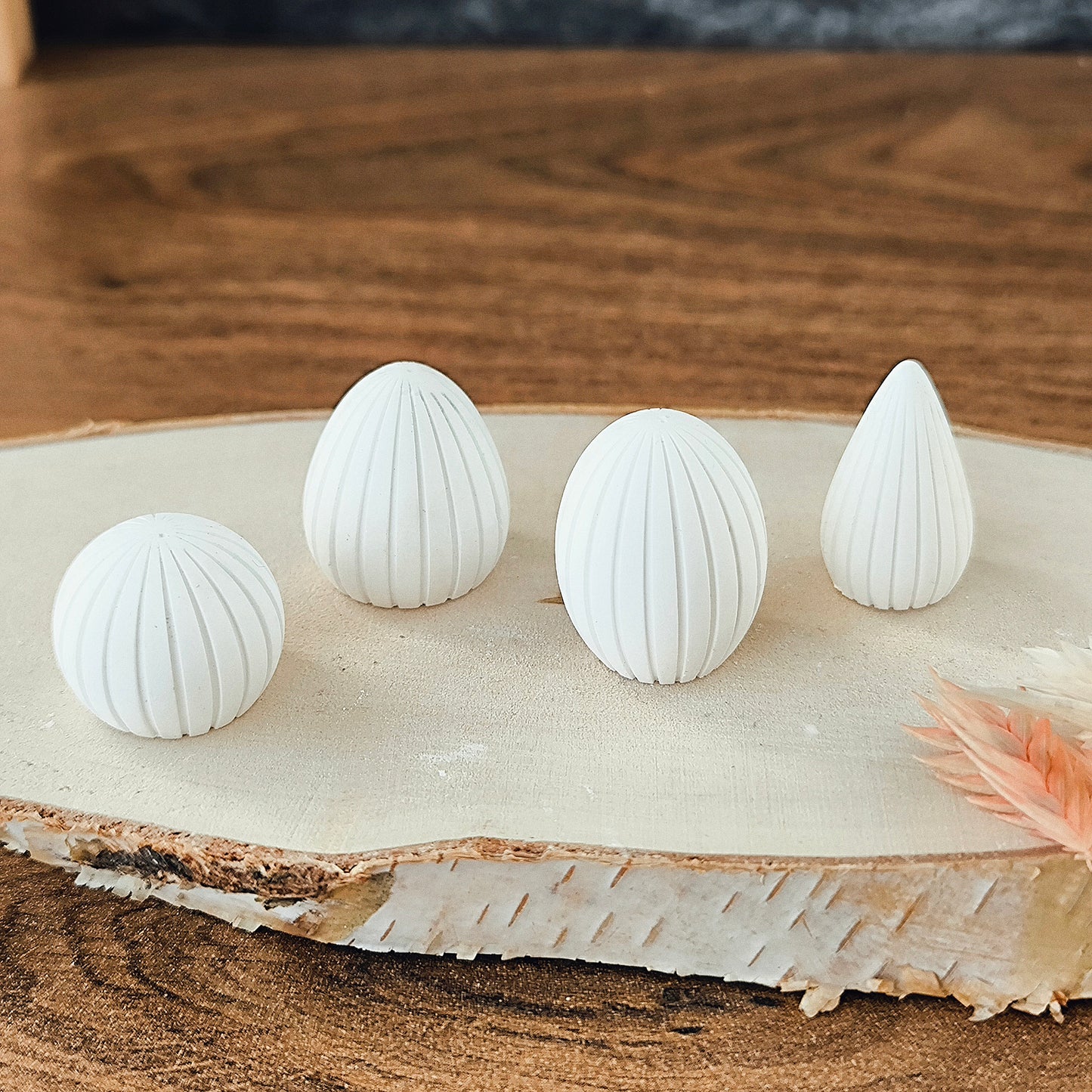 Silikon Gießform Mini Eier geriffelt