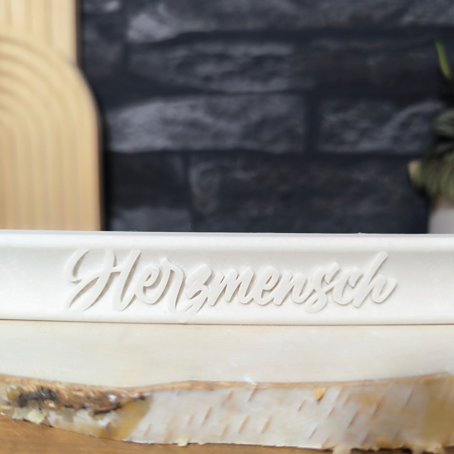 Silikon Gießform Klötzchen "Herzmensch"