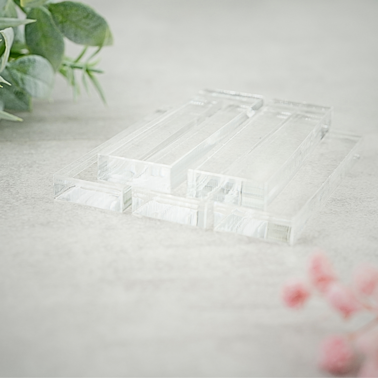 Acryl Klötzchen klar 8cm 5 Stück