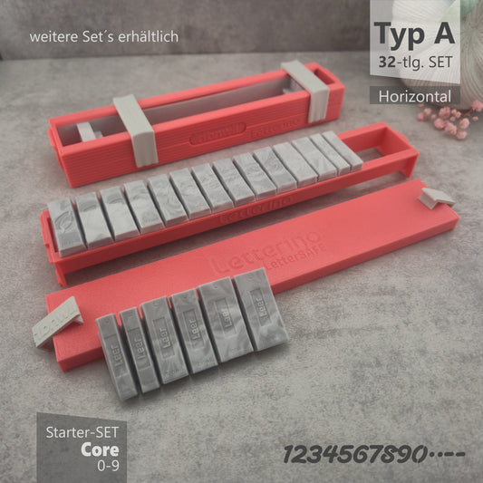 Letterino · Starter-Set · Core · Typ A · Horizontal · 0-9