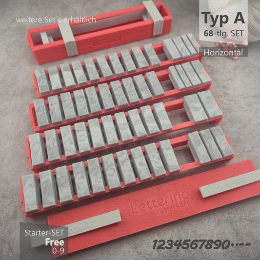 Letterino · Starter-Set · Free · Typ A · Horizontal · 0-9