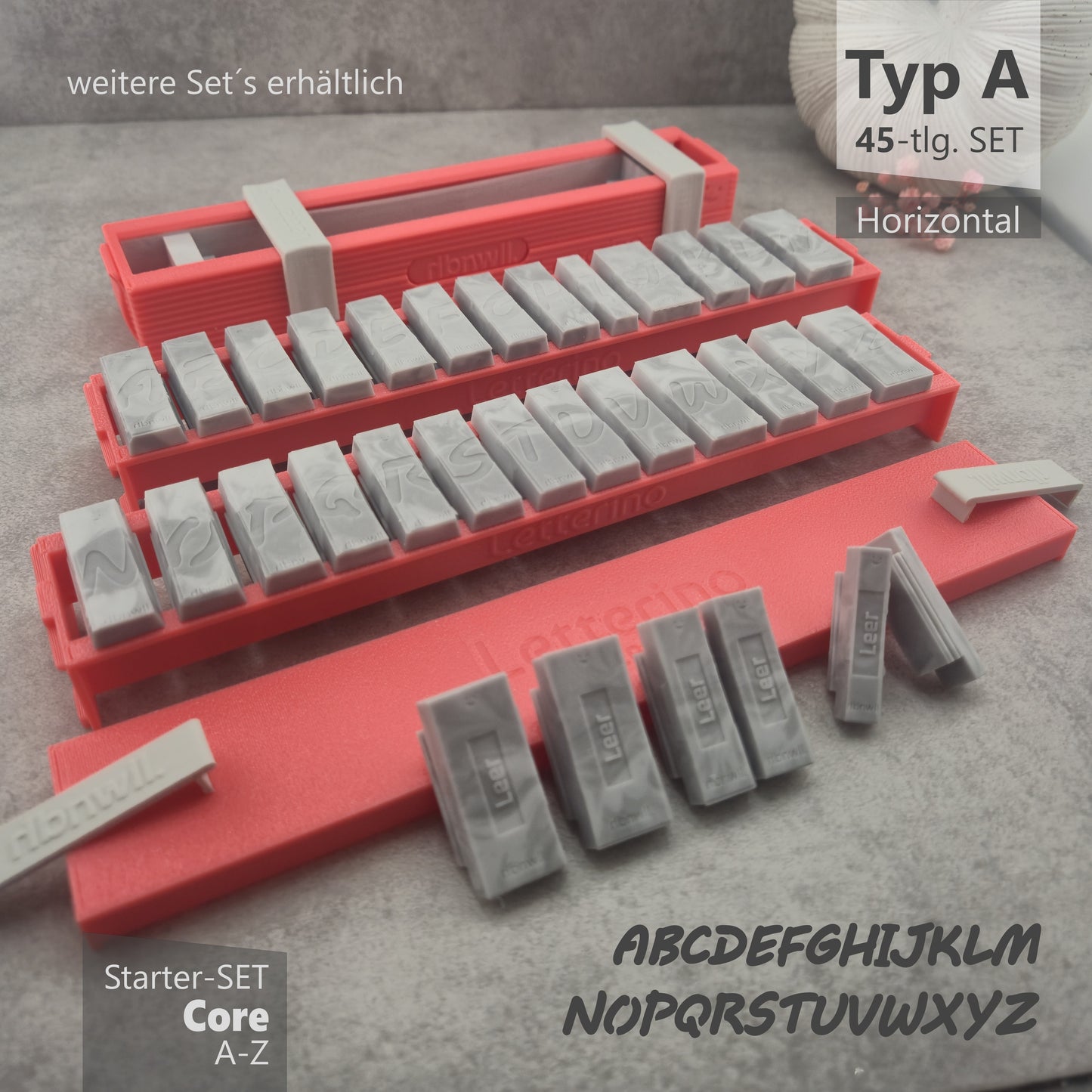 Letterino · Starter-Set · Core · Typ A · Horizontal · A-Z