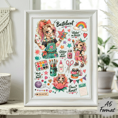 Rub On randlos •Bastel-Pony• A5 Bogen
