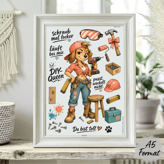 Rub On randlos •DiY Queen• A5 Bogen
