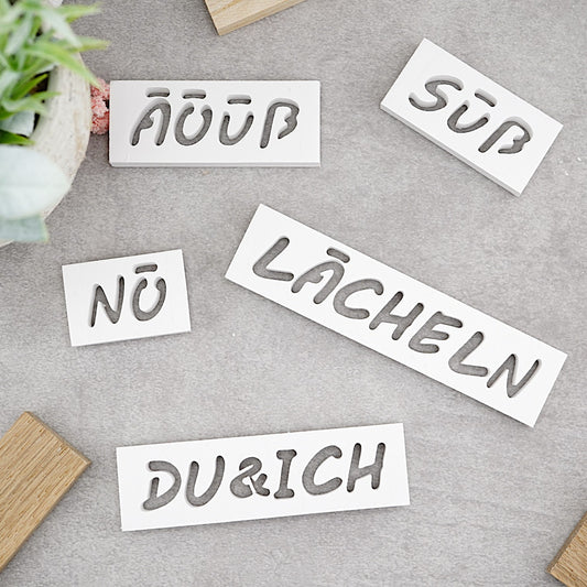 Letterino · LetterSET · Typ A · Vertikal · äöüß&