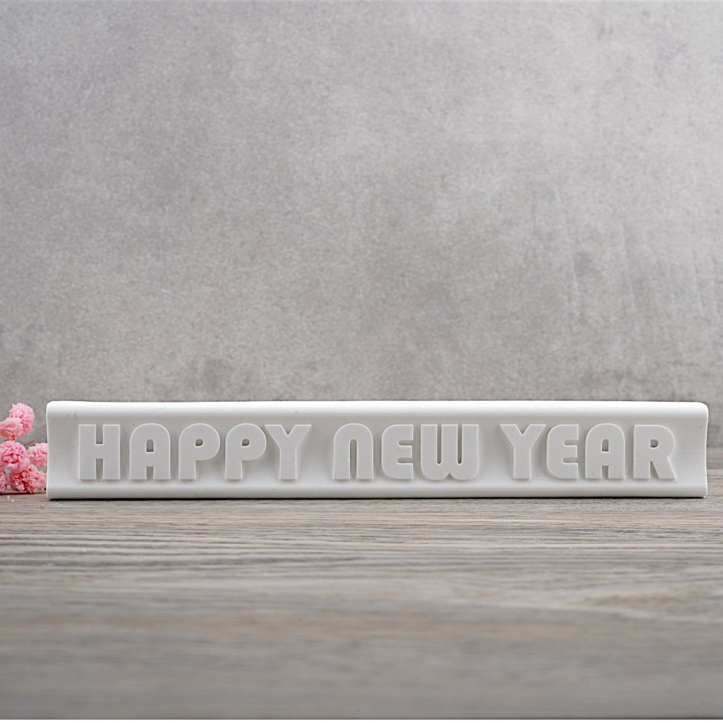 Silikon Gießform Klötzchen "Happy New Year"