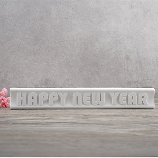 Silikon Gießform Klötzchen "Happy New Year"