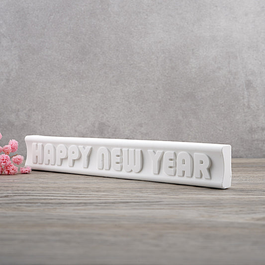 Silikon Gießform Klötzchen "Happy New Year"