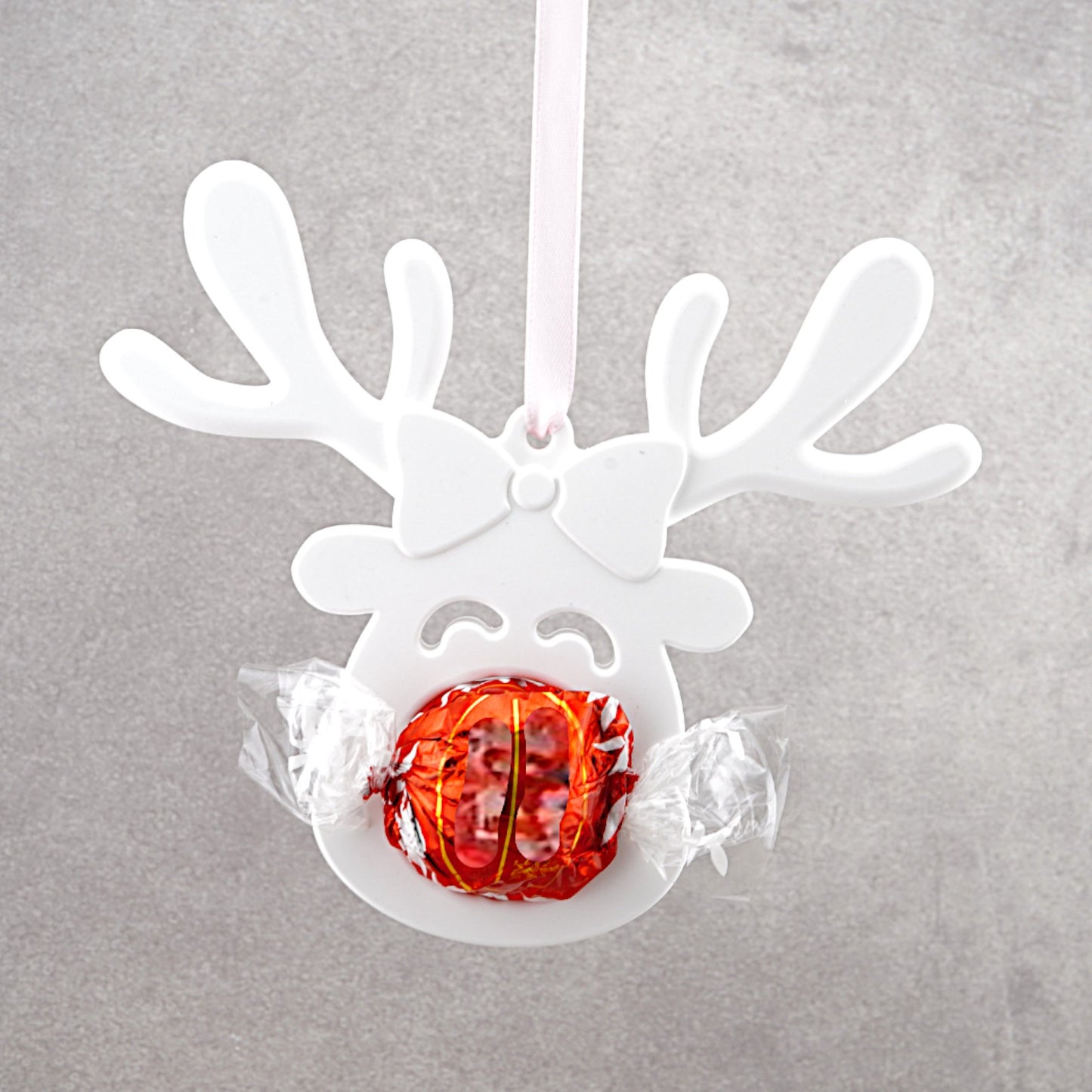 Silikon-Gießform Elch mit Schleife für Rocher, Lindt Kugel