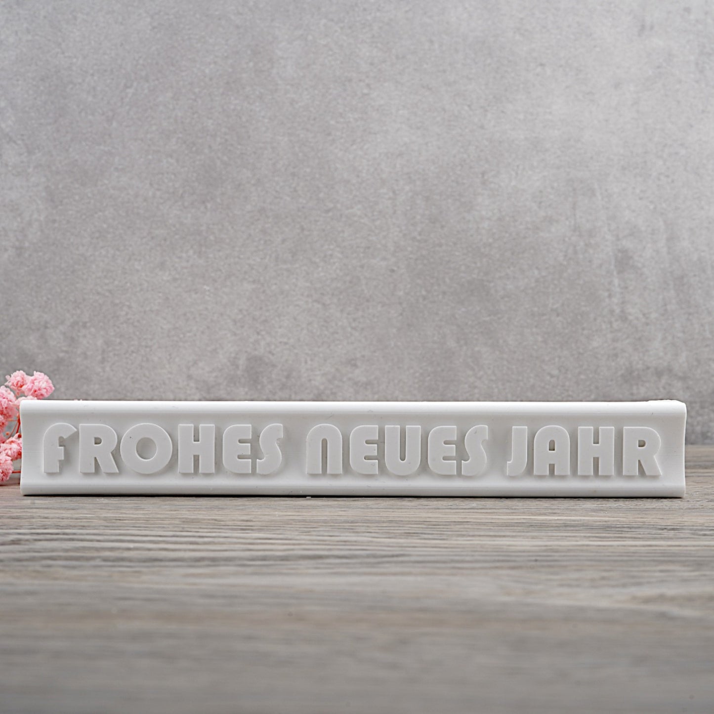 Silikon Gießform Klötzchen "Frohes neues Jahr"