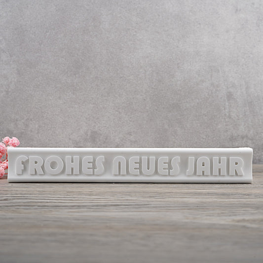 Silikon Gießform Klötzchen "Frohes neues Jahr"