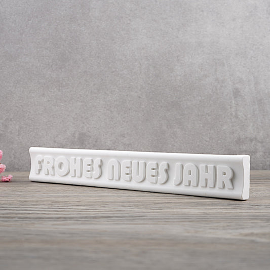 Silikon Gießform Klötzchen "Frohes neues Jahr"