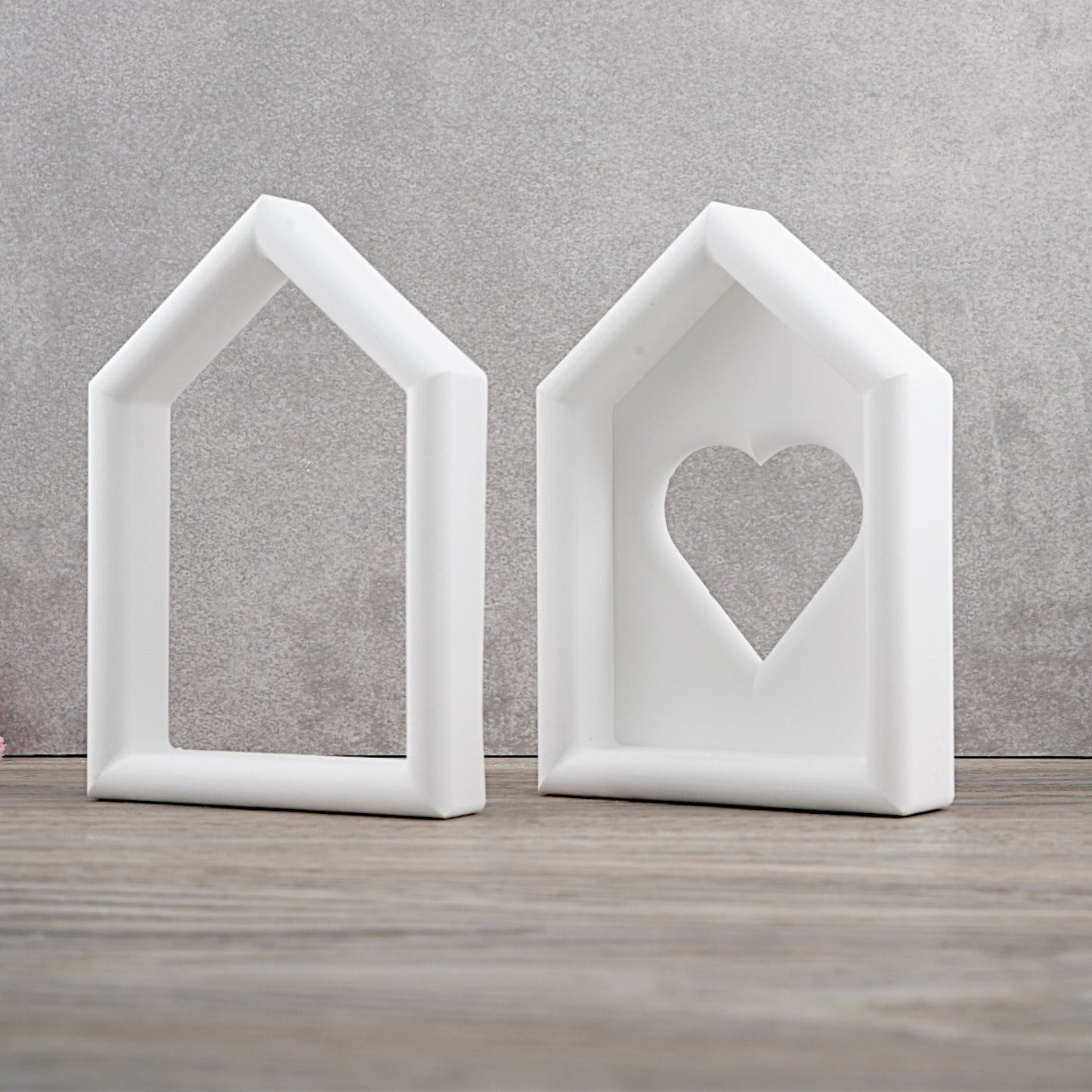 Silikon Gießform Herz-Haus 2in1