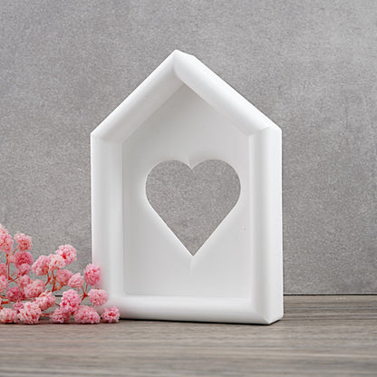 Silikon Gießform Herz-Haus 2in1