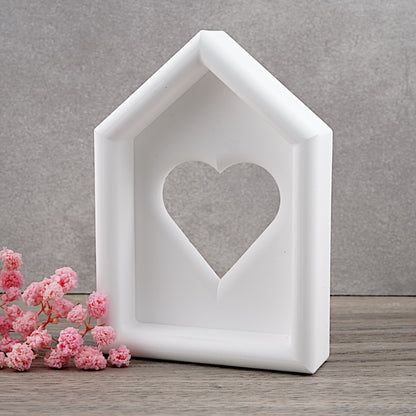 Silikon Gießform Herz-Haus 2in1