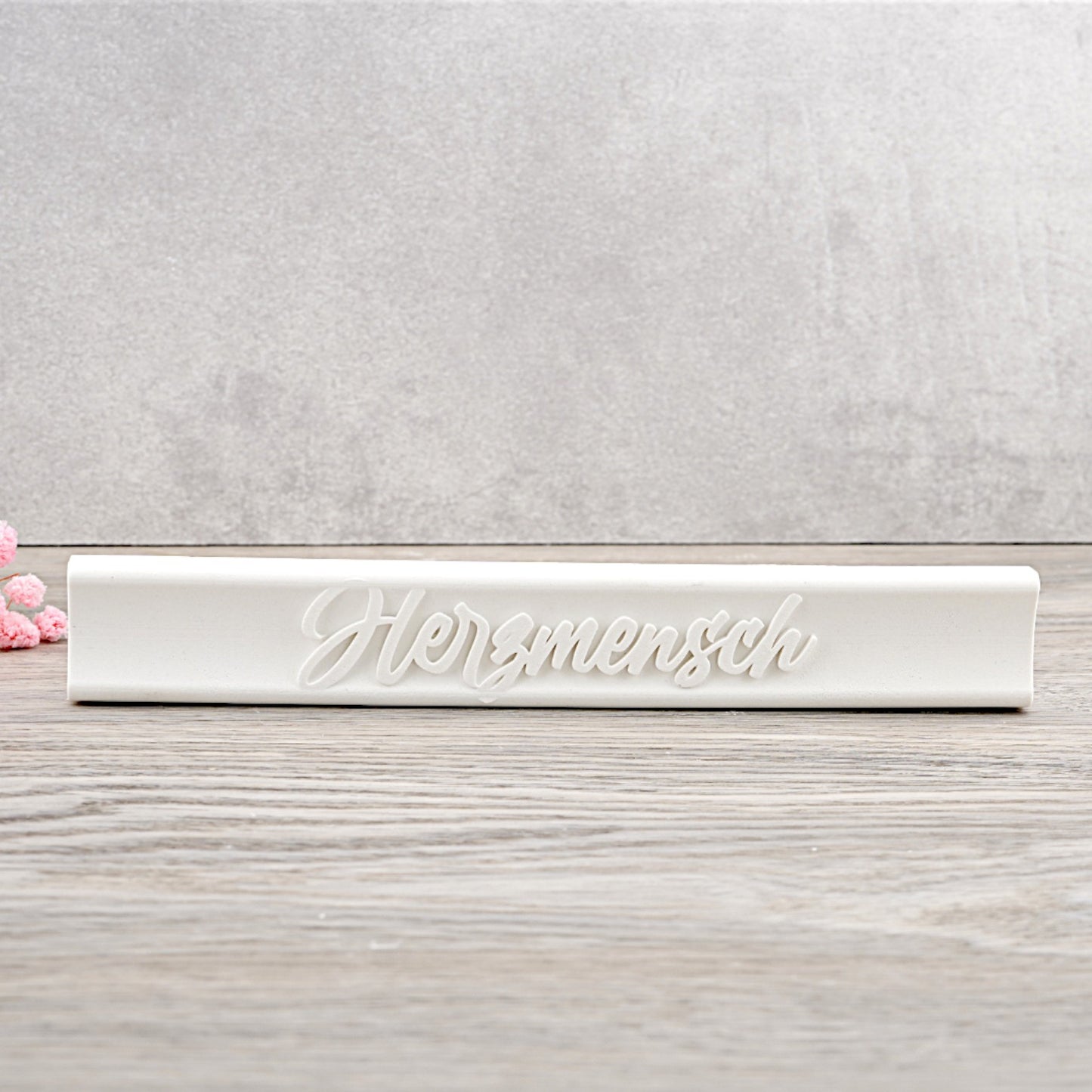 Silikon Gießform Klötzchen "Herzmensch filigran" 16cmx2,2cmx0,8cm