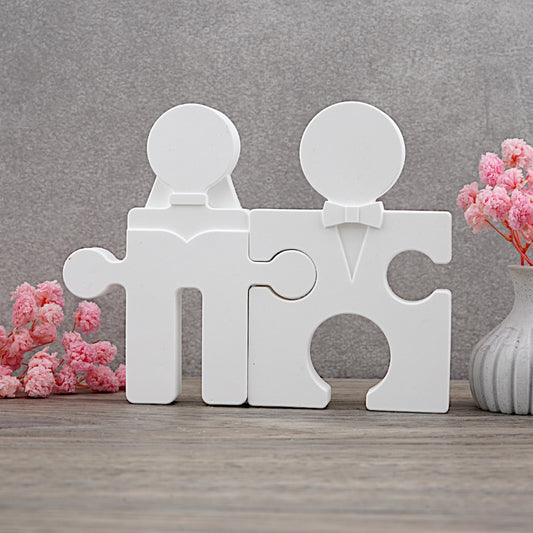 Brautpaar Puzzle groß [Silikon Gießform]