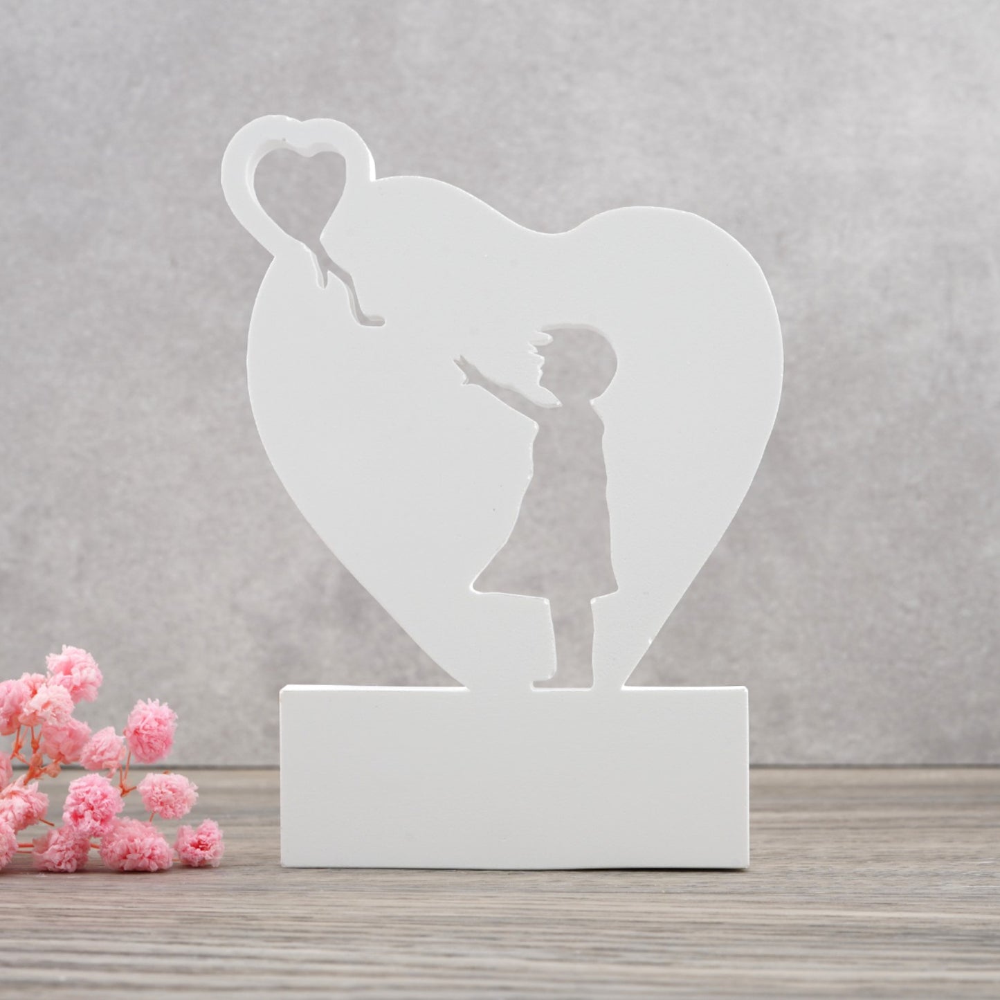 Silikon Gießform Einschieber Mädchen mit Luftballon