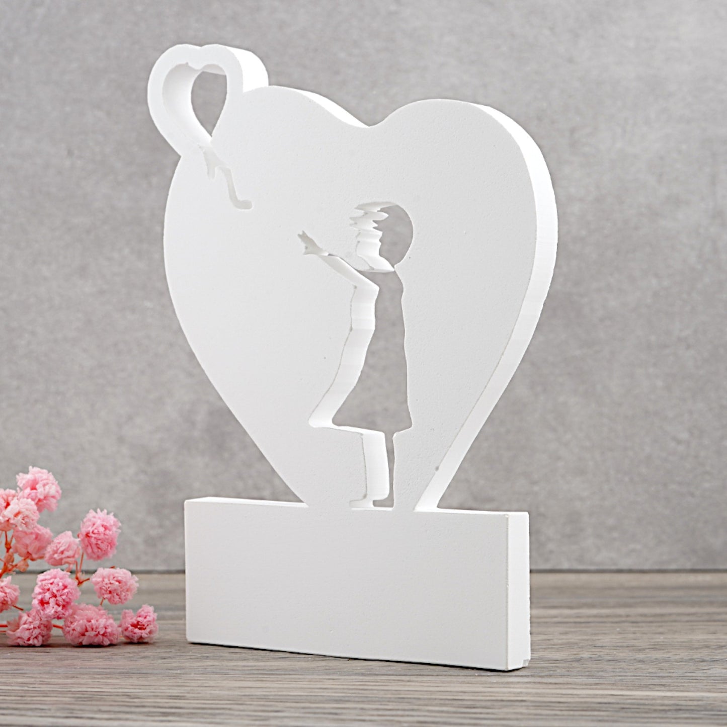 Silikon Gießform Einschieber Mädchen mit Luftballon