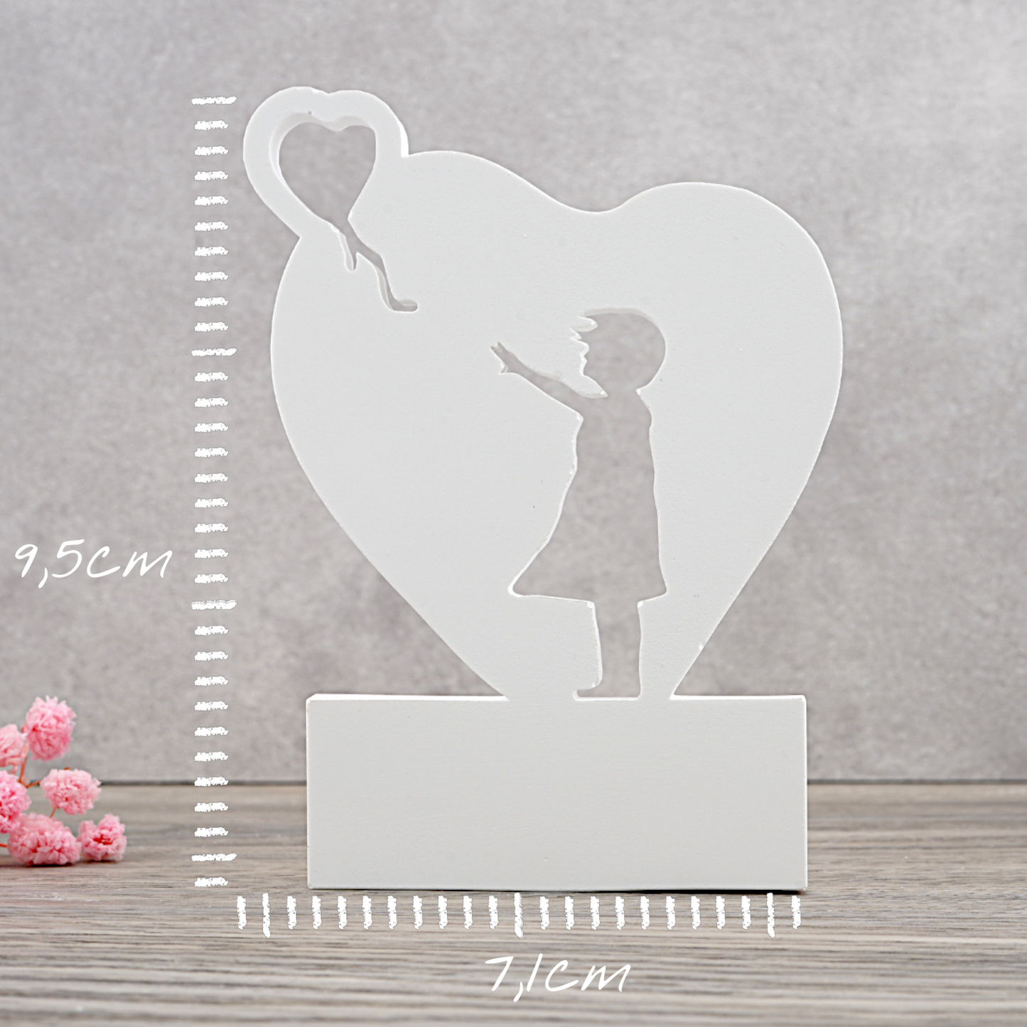 Silikon Gießform Einschieber Mädchen mit Luftballon