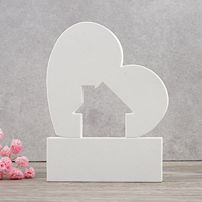 Silikon Gießform Einschieber Herz/Haus