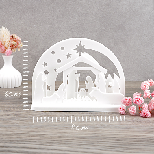 Leuchtbogen "mini Krippe" [Silikon-Gießform]