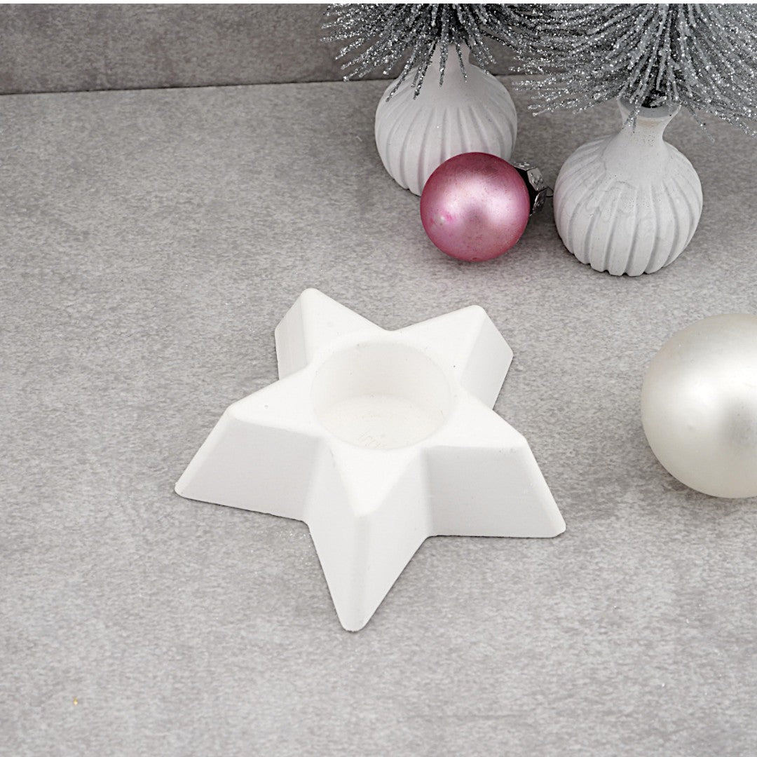 Silikon Gießform Kerzenständer Stern