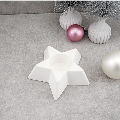 Silikon Gießform Kerzenständer Stern