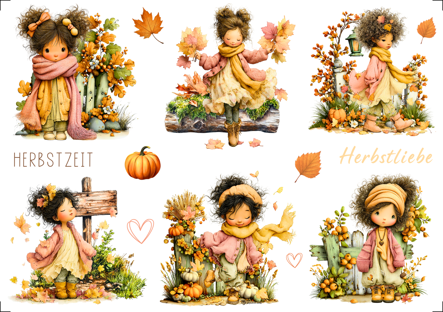 Rub On randlos •Herbst Liebe 1 • A5 Bogen