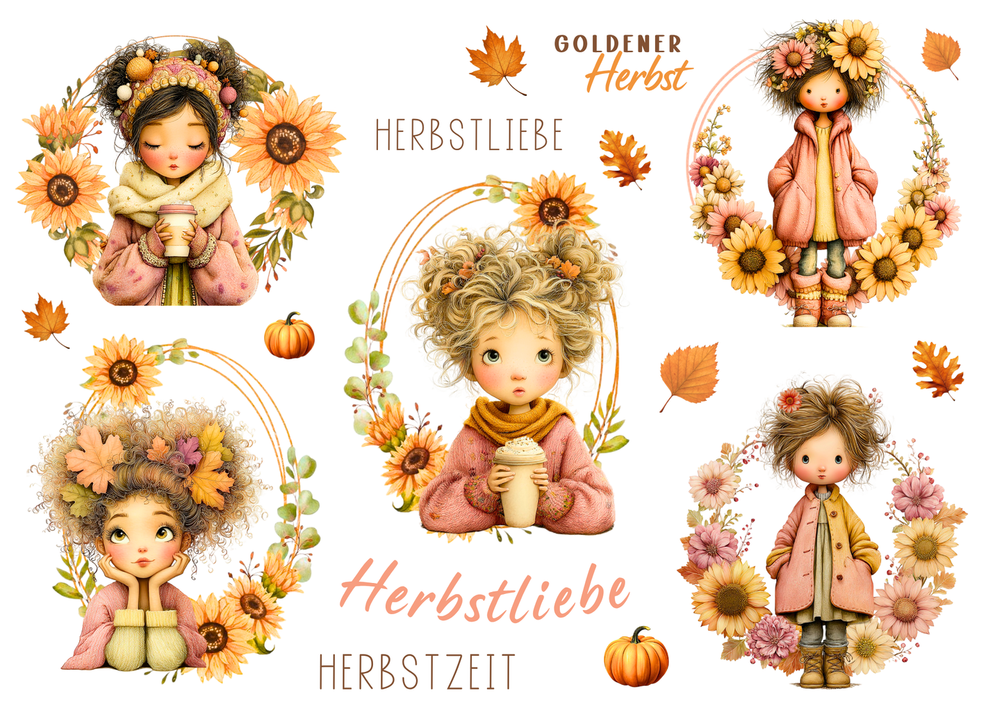 Rub On randlos •Herbst Liebe  • A5 Bogen
