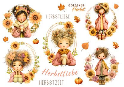 Rub On randlos •Herbst Liebe  • A5 Bogen