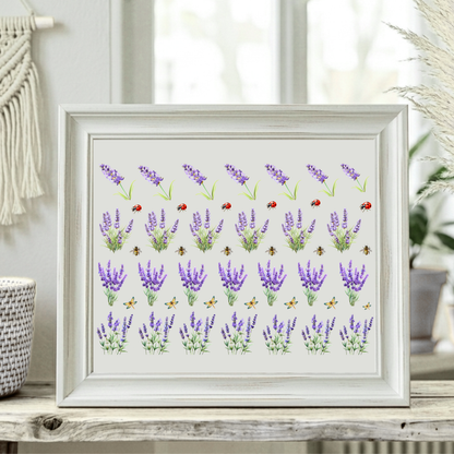Rub On randlos •Lavendel pur• A5 Bogen