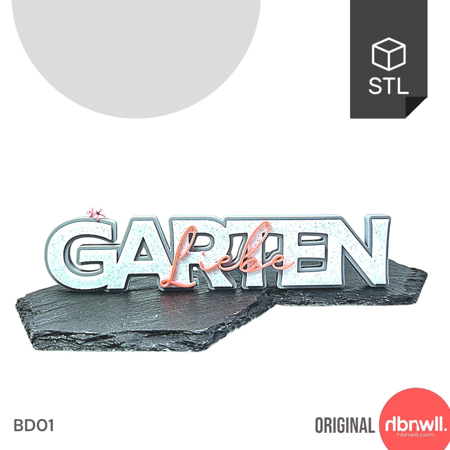 "GARTEN" - 3D Schrift [Druckdatei]
