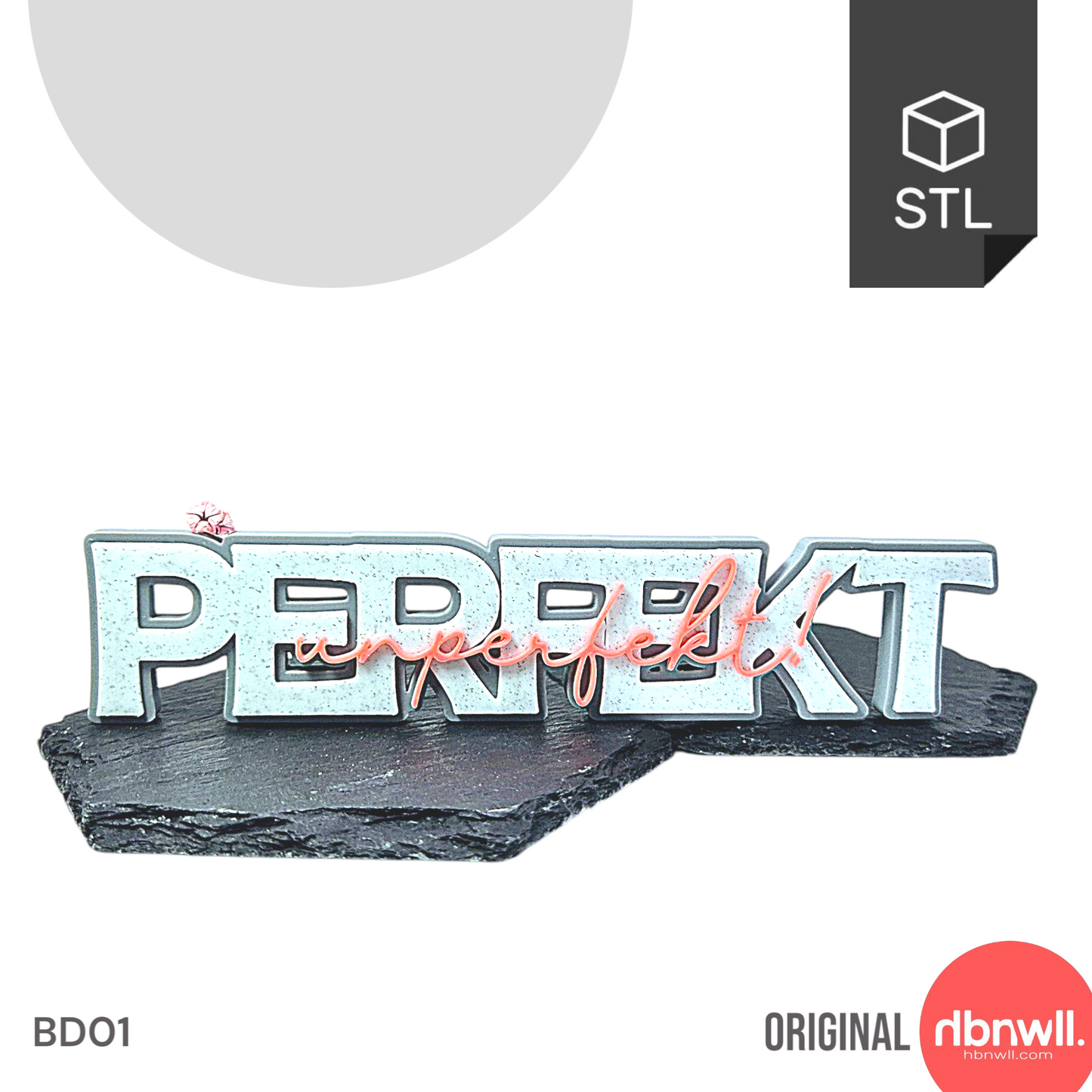 "PERFEKT" - 3D Schrift [Druckdatei]