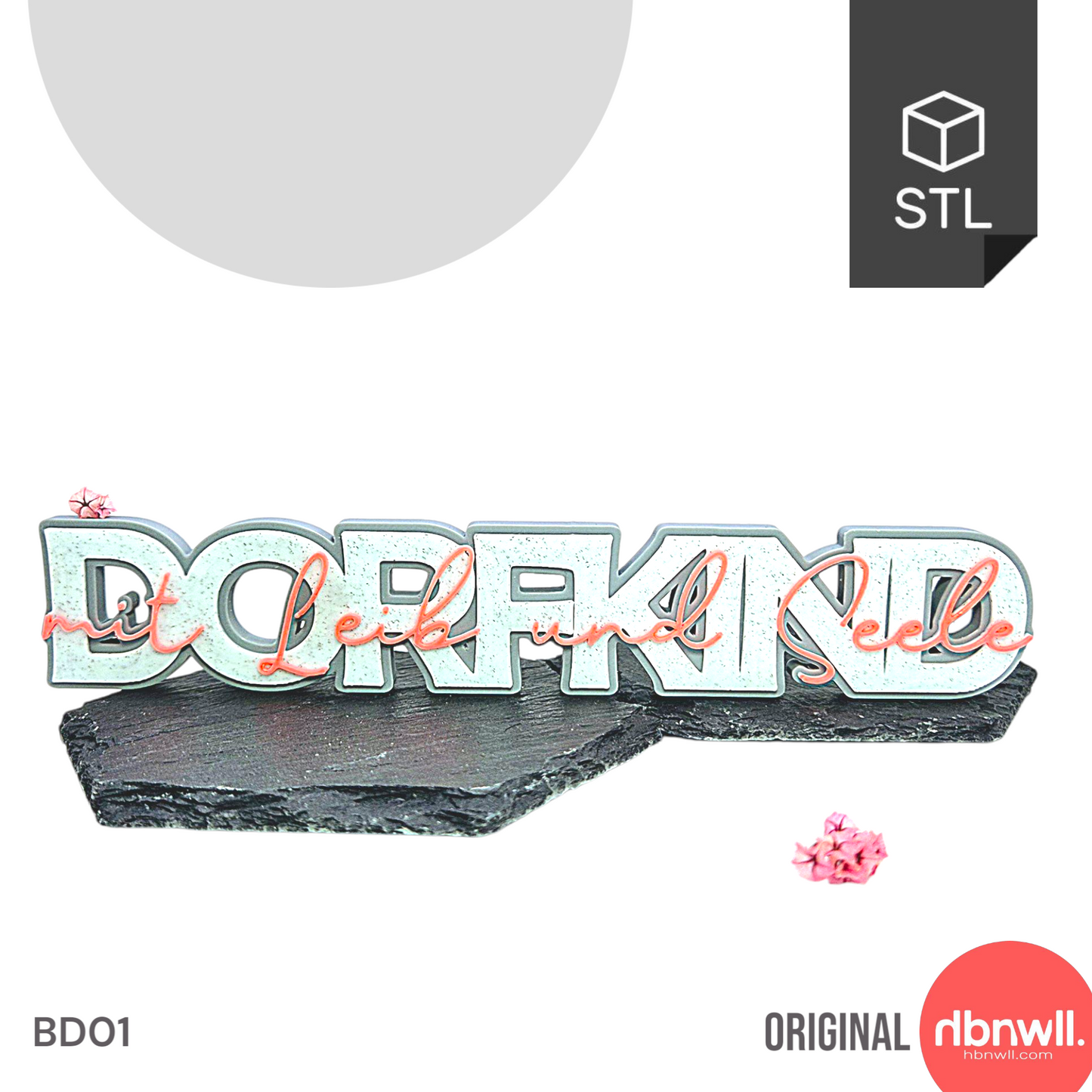 "DORFKIND" - 3D Schrift [Druckdatei]