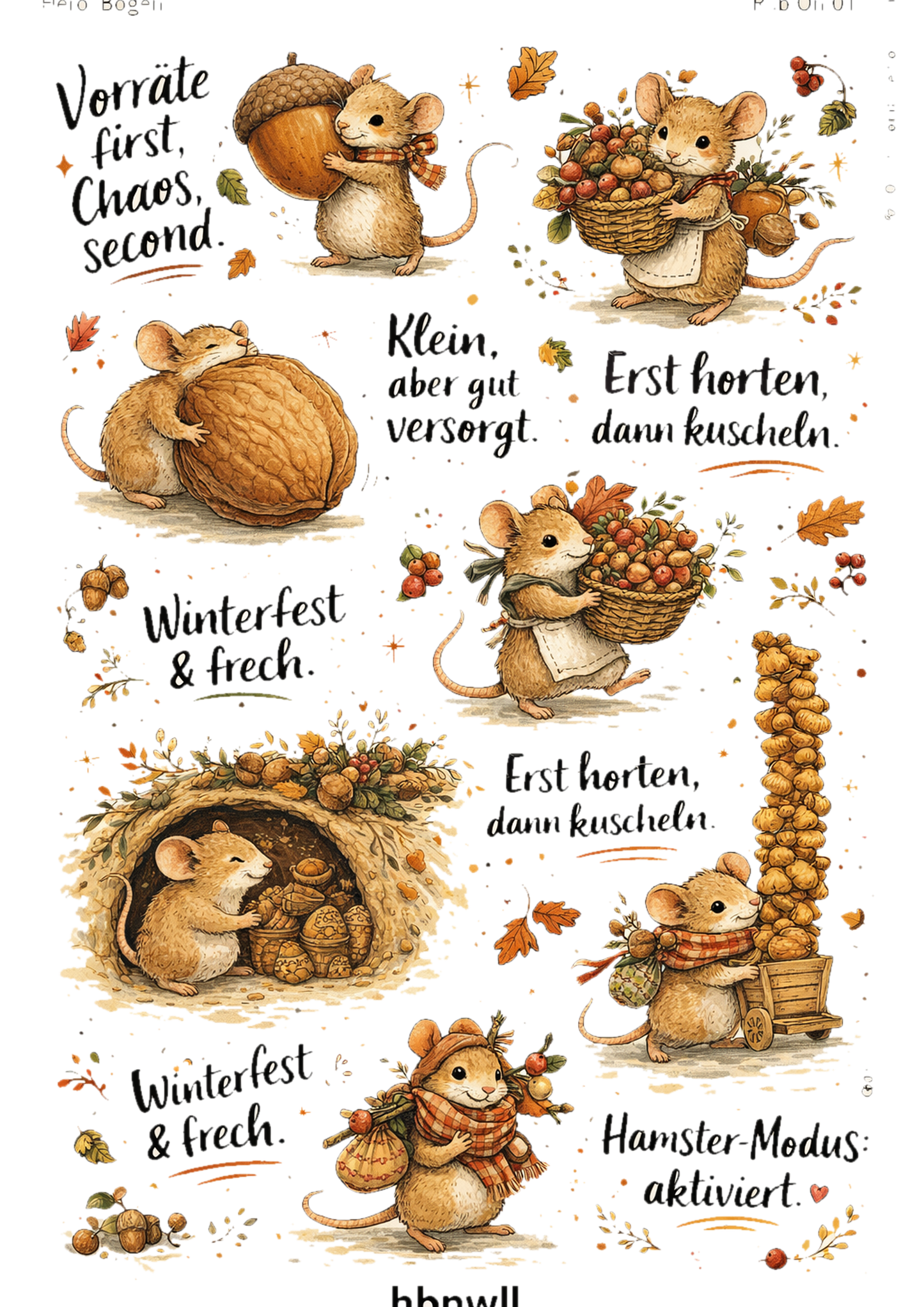 Rub On randlos •Hamster Modus• A5 Bogen